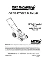 Yard Machines 530 series Operator'S Manual preview