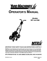 Preview for 1 page of Yard Machines 587 Operator'S Manual