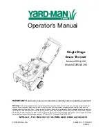 Preview for 1 page of Yard Machines E285 Operator'S Manual