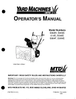 Preview for 1 page of Yard Machines E662H Operator'S Manual