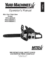 Предварительный просмотр 1 страницы Yard Machines MTD1425NAV Operator'S Manual