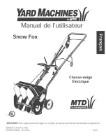 Preview for 15 page of Yard Machines Snow Fox 31A-040-000 Operator'S Manual