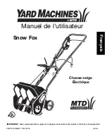 Preview for 15 page of Yard Machines Snow Fox 769-02495 Operator'S Manual