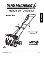 Предварительный просмотр 15 страницы Yard Machines Snow Fox 769-02495 Operator'S Manual