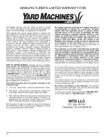 Preview for 14 page of Yard Machines Snow Fox Operator'S Manual