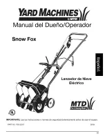 Предварительный просмотр 29 страницы Yard Machines Snow Fox Operator'S Manual