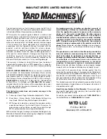 Предварительный просмотр 16 страницы Yard Machines Y26CO Operator'S Manual