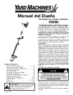 Preview for 37 page of Yard Machines Y26SS Operator'S Manual