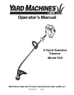 Yard Machines Y28 Operator'S Manual preview