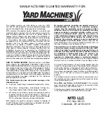 Preview for 20 page of Yard Machines Y28 Operator'S Manual