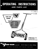 Preview for 1 page of Yard-Man 1000-4 Operating Instructions And Parts List