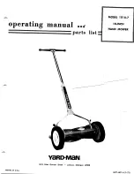 Предварительный просмотр 1 страницы Yard-Man 1010-7 Operating Manual And Parts List