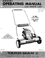 Предварительный просмотр 1 страницы Yard-Man 1040-6 Owners Operating Manual And Parts List