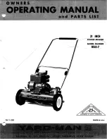 Preview for 1 page of Yard-Man 1050-7 Operating Manual And Parts List