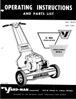 Yard-Man 1070-4 Operating Instructions And Parts List Manual preview