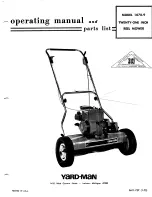 Yard-Man 1070-9 Operating Manual And Parts List preview