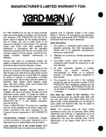 Предварительный просмотр 20 страницы Yard-Man 11A-549C401 Operator'S Manual