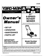 Yard-Man 123-246C401 Owner'S Manual preview