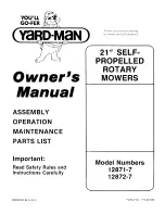 Yard-Man 12871-7 Owner'S Manual preview