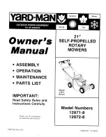 Preview for 1 page of Yard-Man 12871-8 Owner'S Manual