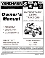 Preview for 1 page of Yard-Man 131704F Owner'S Manual