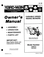 Yard-Man 13504-8 Owner'S Manual preview