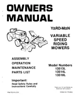 Yard-Man 13513L Owner'S Manual preview