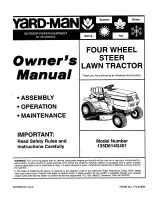 Предварительный просмотр 1 страницы Yard-Man 135D614G401 Owner'S Manual