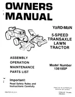 Yard-Man 13618SP Owner'S Manual preview