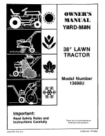 Предварительный просмотр 1 страницы Yard-Man 13698U Owner'S Manual