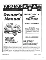 Preview for 1 page of Yard-Man 136X694G401 Owner'S Manual