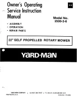 Предварительный просмотр 1 страницы Yard-Man 219212 Owner'S Operating Service Instruction Manual