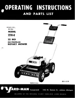 Yard-Man 2210-0 Operating Instructions And Parts List Manual preview