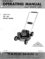 Yard-Man 2290-0 Owners Operating Manual And Parts List preview