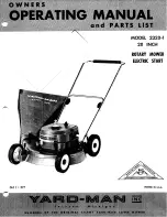 Preview for 1 page of Yard-Man 2320-1 Owners Operating Manual And Parts List