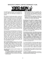 Preview for 20 page of Yard-Man 247.375590 Operator'S Manual