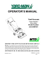 Preview for 1 page of Yard-Man 24A-060F401 Operator'S Manual