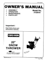 Yard-Man 31220-9 Owner'S Manual preview