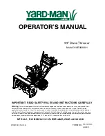 Предварительный просмотр 1 страницы Yard-Man 31AE993I401 Operator'S Manual