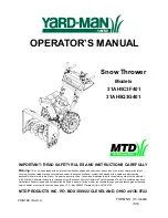 Preview for 1 page of Yard-Man 31AH5C3F401 Operator'S Manual