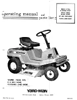 Yard-Man 3770-0 Operating Manual And Parts List preview