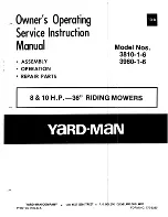 Preview for 1 page of Yard-Man 3810-1-6 Owner'S Operating Service Instruction Manual