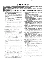 Preview for 2 page of Yard-Man 3810-1-6 Owner'S Operating Service Instruction Manual