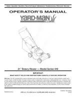 Предварительный просмотр 1 страницы Yard-Man 440 Series Operator'S Manual