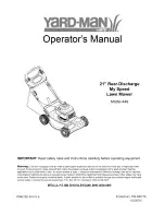 Preview for 1 page of Yard-Man 449 Operator'S Manual