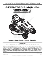 Yard-Man 604 series Operator'S Manual preview