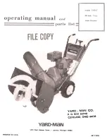 Yard-Man 7100-2 Operating Manual And Parts List preview