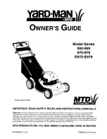 Yard-Man 970 Series Owner'S Manual preview