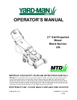 Yard-Man 979 Series Operator'S Manual preview