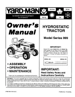 Yard-Man 999 Series Owner'S Manual preview